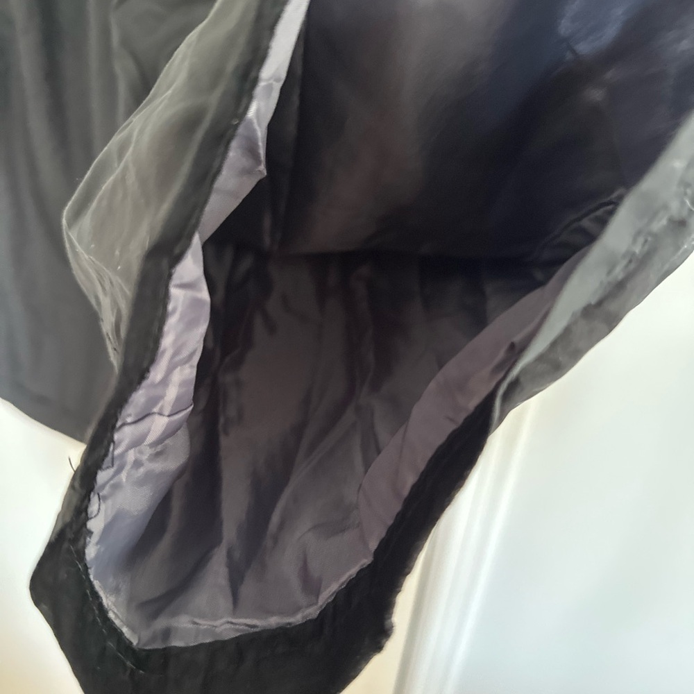 VTG Y2K Starter Pull On Track Pants Mens SzL Black Baggy Lined Swishy Wide Leg. - Picture 9 of 13